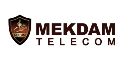 Logo for MEKDAM TELECOM featuring the name 'MEKDAM' in stylized font.